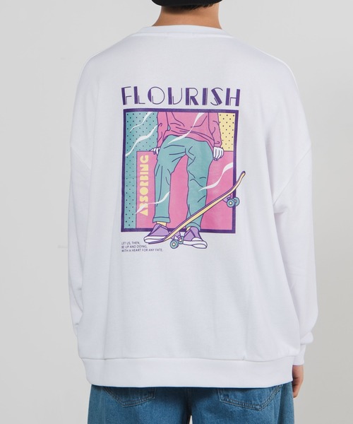 WEGO（ウィゴー）の「WEGO/レトロロゴビッグシルエットプルオーバー（スウェット・メンズ・ホワイト/スミクロ/ベージュ/ホワイト系その他・LARGE/MEDIUM）」の20枚目の写真