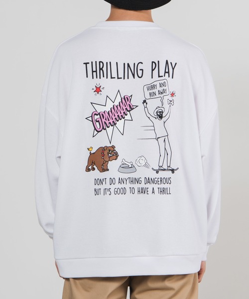 WEGO（ウィゴー）の「WEGO/レトロロゴビッグシルエットプルオーバー（スウェット・メンズ・ホワイト/スミクロ/ベージュ/ホワイト系その他・LARGE/MEDIUM）」の18枚目の写真