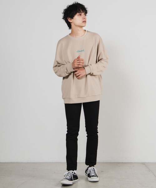 WEGO（ウィゴー）の「WEGO/レトロロゴビッグシルエットプルオーバー（スウェット・メンズ・ホワイト/スミクロ/ベージュ/ホワイト系その他・LARGE/MEDIUM）」の16枚目の写真