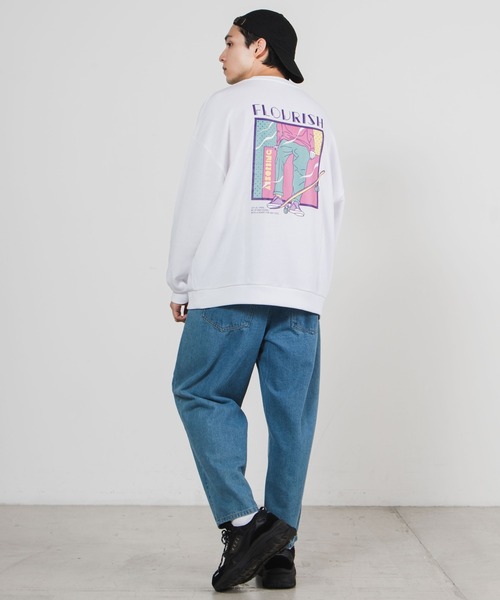 WEGO（ウィゴー）の「WEGO/レトロロゴビッグシルエットプルオーバー（スウェット・メンズ・ホワイト/スミクロ/ベージュ/ホワイト系その他・LARGE/MEDIUM）」の10枚目の写真