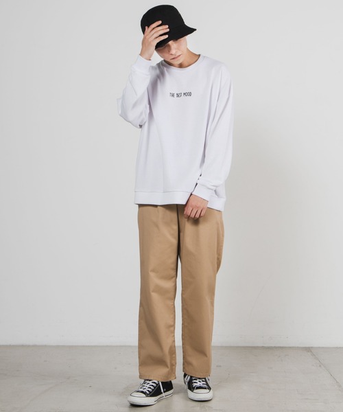 WEGO（ウィゴー）の「WEGO/レトロロゴビッグシルエットプルオーバー（スウェット・メンズ・ホワイト/スミクロ/ベージュ/ホワイト系その他・LARGE/MEDIUM）」の6枚目の写真