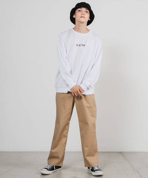 WEGO（ウィゴー）の「WEGO/レトロロゴビッグシルエットプルオーバー（スウェット・メンズ・ホワイト/スミクロ/ベージュ/ホワイト系その他・LARGE/MEDIUM）」の5枚目の写真