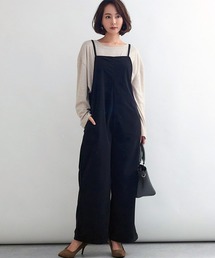 STYLEBLOCK（スタイルブロック）の「カットスエードBACKリボンデザインオールインワン（サロペット/オーバーオール）」