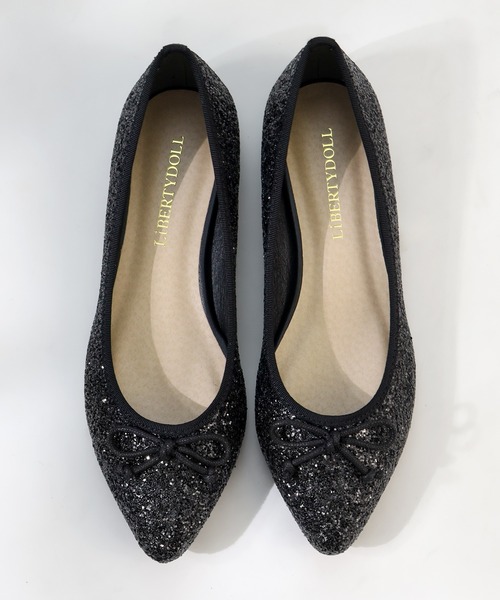 LibertyDoll（リバティードール）の「Liberty doll / ポインテッドトゥ フラットバレエパンプス(5420)（バレエシューズ・レディース・ブラック/パイソン/シルバー/レッド/ホワイト/ベージュ/ゴールド/ゴールド系その他/ブラック系その他/シルバー系その他・3L/S/M/L/LL/SS）」の3枚目の写真