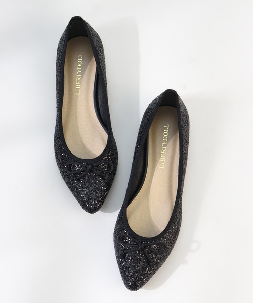 LibertyDoll（リバティードール）の「Liberty doll / ポインテッドトゥ フラットバレエパンプス(5420)（バレエシューズ・レディース・ブラック/パイソン/シルバー/レッド/ホワイト/ベージュ/ゴールド/ゴールド系その他/ブラック系その他/シルバー系その他・3L/S/M/L/LL/SS）」の12枚目の写真