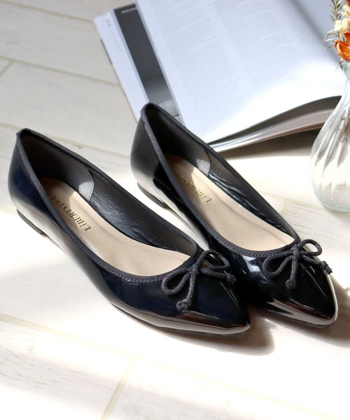 LibertyDoll（リバティードール）の「Liberty doll / ポインテッドトゥ フラットバレエパンプス(5420)（バレエシューズ・レディース・ブラック/パイソン/シルバー/レッド/ホワイト/ベージュ/ゴールド/ゴールド系その他/ブラック系その他/シルバー系その他・3L/S/M/L/LL/SS）」の11枚目の写真