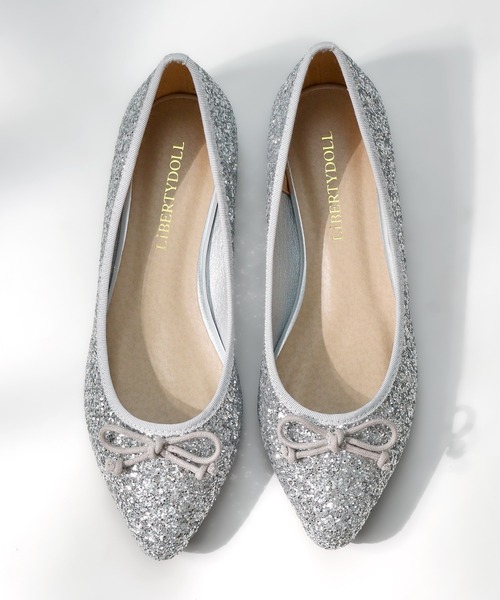 LibertyDoll（リバティードール）の「Liberty doll / ポインテッドトゥ フラットバレエパンプス(5420)（バレエシューズ・レディース・ブラック/パイソン/シルバー/レッド/ホワイト/ベージュ/ゴールド/ゴールド系その他/ブラック系その他/シルバー系その他・3L/S/M/L/LL/SS）」の16枚目の写真