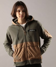 AVIREX | コンビネーション ジップパーカー/L/S WR COMBINATION ZIP PARKA(パーカー)