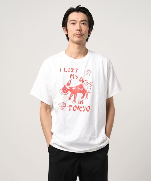 fridge(フリッジ)の「☆【VINUP】ビンナップ I LOST MY A TOKYO プリントTee(Tシャツ/カットソー・メンズ・ホワイト/グレー・MEDIUM/LARGE/X-LARGE/SMALL)」の1枚目の写真