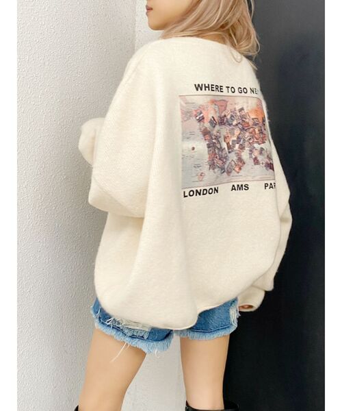 GYDA（ジェイダ）の「カラーグラフィックニット TOPS（ニット/セーター・レディース・アイボリー/ピンク/ミント/ベージュ/マスタード/ブラウン・FREE）」の2枚目の写真