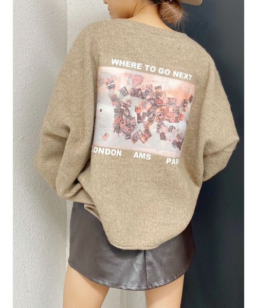 GYDA（ジェイダ）の「カラーグラフィックニット TOPS（ニット/セーター・レディース・アイボリー/ピンク/ミント/ベージュ/マスタード/ブラウン・FREE）」の12枚目の写真