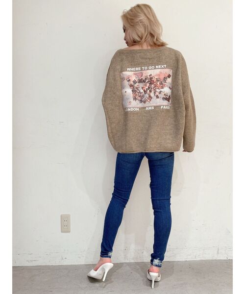 GYDA（ジェイダ）の「カラーグラフィックニット TOPS（ニット/セーター・レディース・アイボリー/ピンク/ミント/ベージュ/マスタード/ブラウン・FREE）」の11枚目の写真