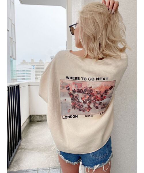 GYDA（ジェイダ）の「カラーグラフィックニット TOPS（ニット/セーター・レディース・アイボリー/ピンク/ミント/ベージュ/マスタード/ブラウン・FREE）」の9枚目の写真