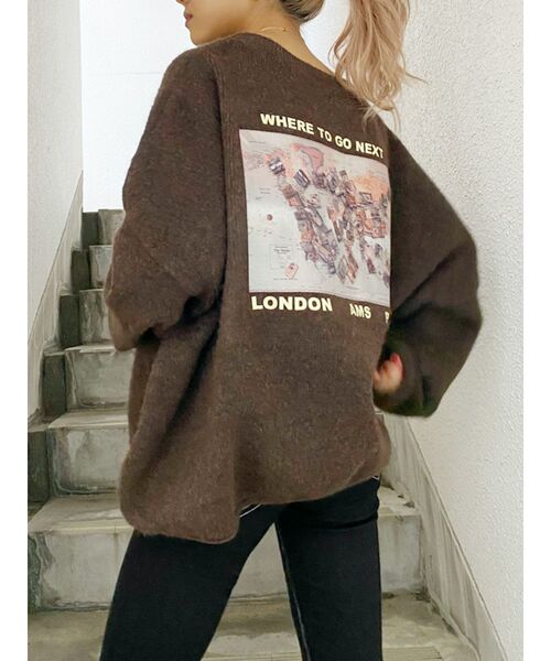 GYDA（ジェイダ）の「カラーグラフィックニット TOPS（ニット/セーター・レディース・アイボリー/ピンク/ミント/ベージュ/マスタード/ブラウン・FREE）」の15枚目の写真