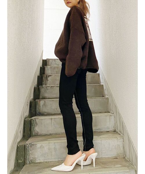 GYDA（ジェイダ）の「カラーグラフィックニット TOPS（ニット/セーター・レディース・アイボリー/ピンク/ミント/ベージュ/マスタード/ブラウン・FREE）」の17枚目の写真