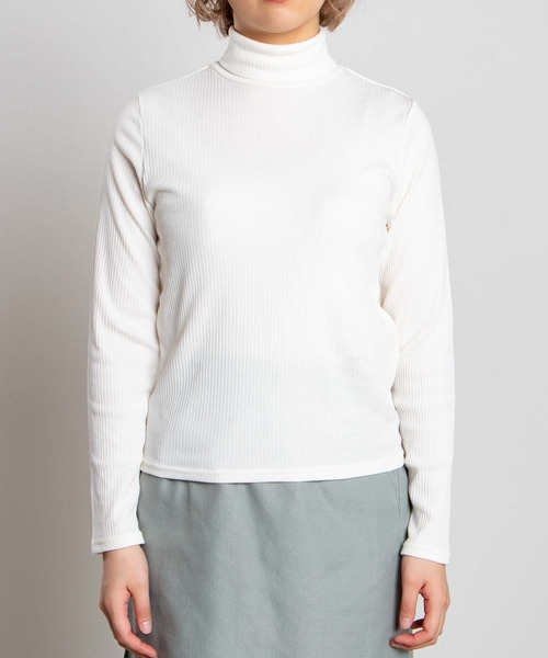 WEGO（ウィゴー）の「WEGO/リブタートルロンT（Tシャツ/カットソー・レディース・ホワイト/ブラック/杢グレー/ホワイト系その他5/ブラック系その他5・FREE）」の15枚目の写真