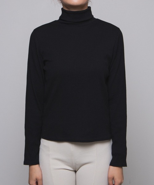 WEGO（ウィゴー）の「WEGO/リブタートルロンT（Tシャツ/カットソー・レディース・ホワイト/ブラック/杢グレー/ホワイト系その他5/ブラック系その他5・FREE）」の16枚目の写真