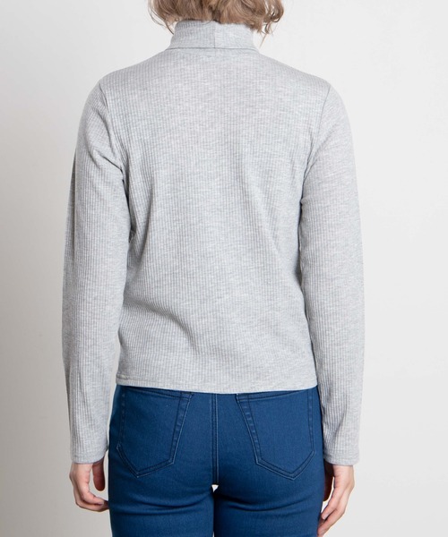 WEGO（ウィゴー）の「WEGO/リブタートルロンT（Tシャツ/カットソー・レディース・ホワイト/ブラック/杢グレー/ホワイト系その他5/ブラック系その他5・FREE）」の19枚目の写真