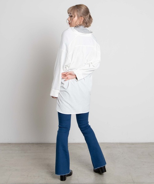 WEGO（ウィゴー）の「WEGO/リブタートルロンT（Tシャツ/カットソー・レディース・ホワイト/ブラック/杢グレー/ホワイト系その他5/ブラック系その他5・FREE）」の13枚目の写真