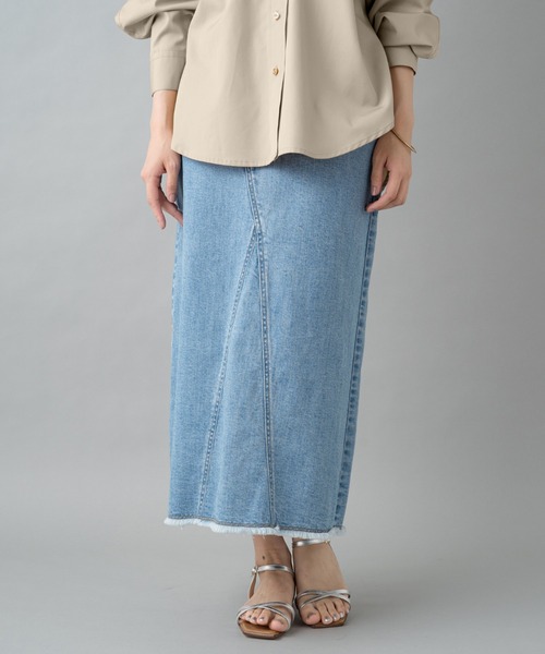ラウンジドレス　デニムストレートスカート LOUNGEDRESS（ラウンジドレス）｜デニムスカート一覧 - WEAR