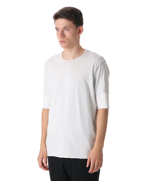 ATTACHMENT（アタッチメント）の「80/2 TIGHT TENSION JERSEY LAYERED TEE（Tシャツ/カットソー・メンズ・ブラック/グレー系その他/ダークグリーン/ライトグレー/ダークブルー・2/3/1/4）」の14枚目の写真