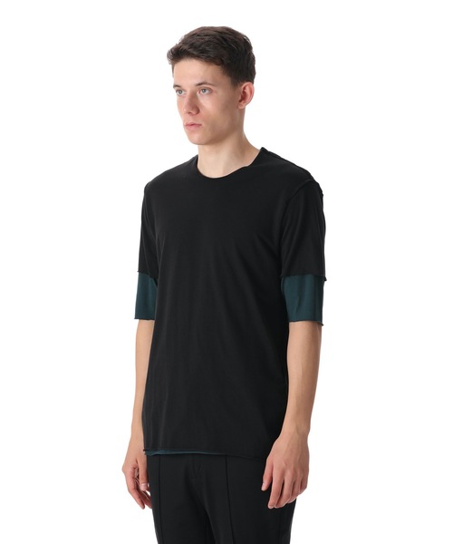 ATTACHMENT（アタッチメント）の「80/2 TIGHT TENSION JERSEY LAYERED TEE（Tシャツ/カットソー・メンズ・ブラック/グレー系その他/ダークグリーン/ライトグレー/ダークブルー・2/3/1/4）」の9枚目の写真
