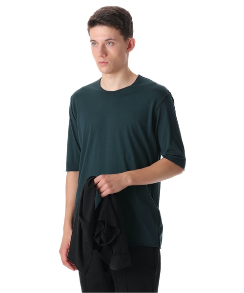 ATTACHMENT（アタッチメント）の「80/2 TIGHT TENSION JERSEY LAYERED TEE（Tシャツ/カットソー・メンズ・ブラック/グレー系その他/ダークグリーン/ライトグレー/ダークブルー・2/3/1/4）」の12枚目の写真