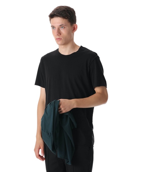 ATTACHMENT（アタッチメント）の「80/2 TIGHT TENSION JERSEY LAYERED TEE（Tシャツ/カットソー・メンズ・ブラック/グレー系その他/ダークグリーン/ライトグレー/ダークブルー・2/3/1/4）」の13枚目の写真