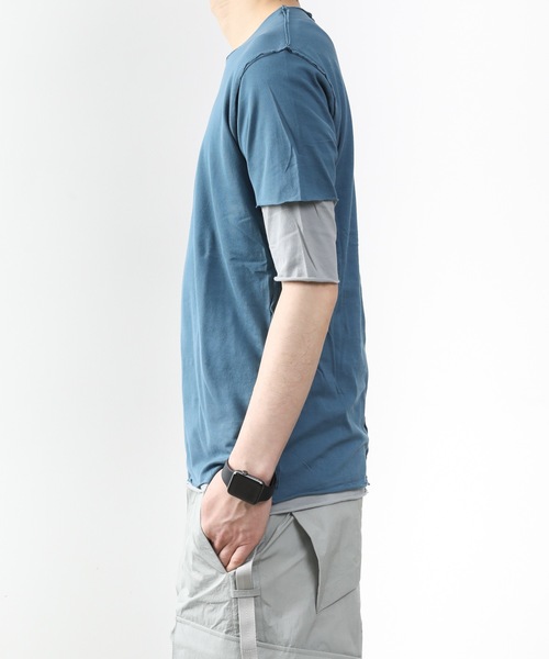 ATTACHMENT（アタッチメント）の「80/2 TIGHT TENSION JERSEY LAYERED TEE（Tシャツ/カットソー・メンズ・ブラック/グレー系その他/ダークグリーン/ライトグレー/ダークブルー・2/3/1/4）」の20枚目の写真