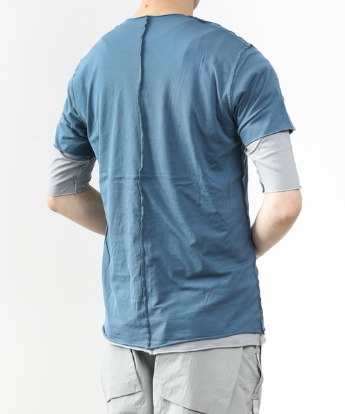 ATTACHMENT（アタッチメント）の「80/2 TIGHT TENSION JERSEY LAYERED TEE（Tシャツ/カットソー・メンズ・ブラック/グレー系その他/ダークグリーン/ライトグレー/ダークブルー・2/3/1/4）」の19枚目の写真