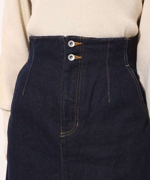 one after another NICE CLAUP（ワンアフターアナザーナイスクラップ）の「マーメイドデニムスカート(ZOZOTOWN限定Sサイズあり)（スカート・レディース・アイボリー/ネイビー/チェック/ブルー・FREE/SMALL）」の18枚目の写真