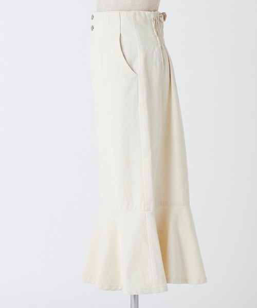 one after another NICE CLAUP（ワンアフターアナザーナイスクラップ）の「マーメイドデニムスカート(ZOZOTOWN限定Sサイズあり)（スカート・レディース・アイボリー/ネイビー/チェック/ブルー・FREE/SMALL）」の12枚目の写真