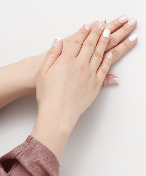 カヤ(カヤ)の「【カヤ】おめかしジェル風ネイルシール(ネイルシール/ネイルチップ・レディース・ホワイト/レッド/インディゴブルー/桜/アクア/スモークピンク/イエロー/バイオレット/ブラック・FREE)」の10枚目の写真