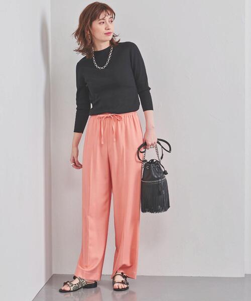 UNITED ARROWS(ユナイテッドアローズ)の「UBC BIANCO ドローストリングパンツ◆(その他パンツ・レディース・ネイビー/シャーベット・38/36)」の7枚目の写真