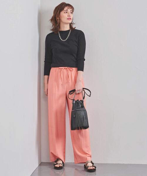 UNITED ARROWS(ユナイテッドアローズ)の「UBC BIANCO ドローストリングパンツ◆(その他パンツ・レディース・ネイビー/シャーベット・38/36)」の9枚目の写真