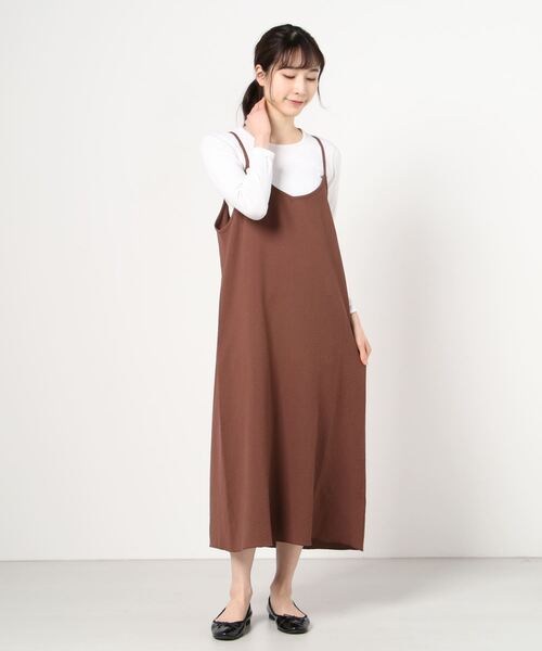ムラサキスポーツ(ムラサキスポーツ)の「RIKKA FEMME/リッカファム ワンピース R21SS206(ワンピース・レディース・ブラック/ブラウン・FREE)」の1枚目の写真