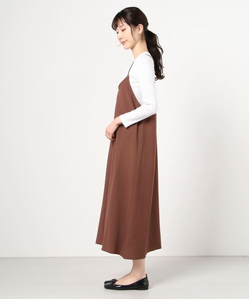 ムラサキスポーツ(ムラサキスポーツ)の「RIKKA FEMME/リッカファム ワンピース R21SS206(ワンピース・レディース・ブラック/ブラウン・FREE)」の4枚目の写真