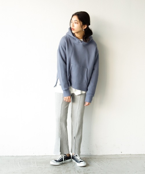 Auntie Rosa Holiday（アンティローザホリデー）の「フロントスリットリブパンツ【セットアップ対応】（その他パンツ・レディース・ナチュラル/グレー/ブラック/モカ/グリーン・FREE/MEDIUM）」の8枚目の写真