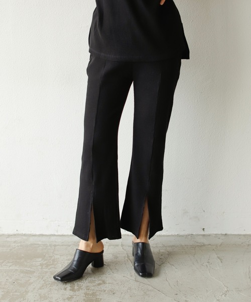 Auntie Rosa Holiday（アンティローザホリデー）の「フロントスリットリブパンツ【セットアップ対応】（その他パンツ・レディース・ナチュラル/グレー/ブラック/モカ/グリーン・FREE/MEDIUM）」の20枚目の写真