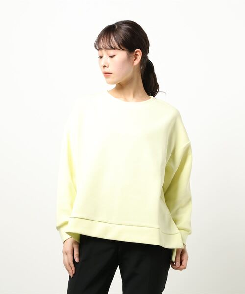 KOBE LETTUCE(コウベレタス)の「ダンボールサイドスリットプルオーバー(スウェット・レディース・グレイッシュベージュ/ブルー系その他/ブラック/イエロー/ライトピンク/ホワイト系その他・FREE)」の1枚目の写真