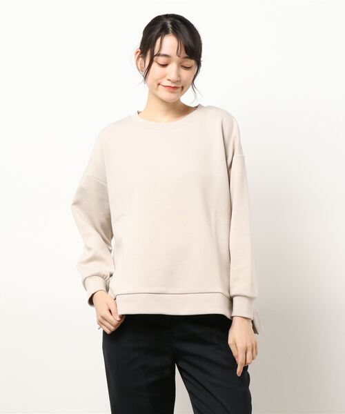 KOBE LETTUCE(コウベレタス)の「ダンボールサイドスリットプルオーバー(スウェット・レディース・グレイッシュベージュ/ブルー系その他/ブラック/イエロー/ライトピンク/ホワイト系その他・FREE)」の11枚目の写真
