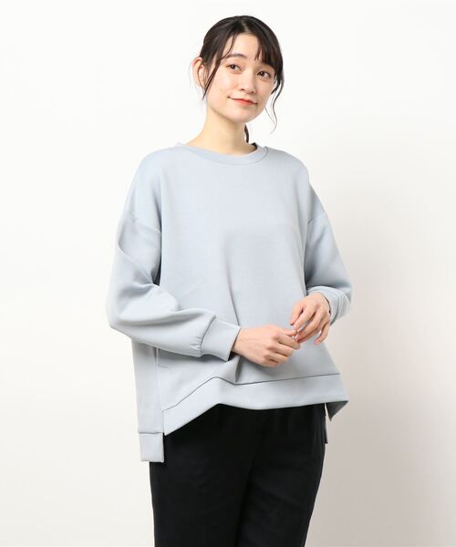 KOBE LETTUCE(コウベレタス)の「ダンボールサイドスリットプルオーバー(スウェット・レディース・グレイッシュベージュ/ブルー系その他/ブラック/イエロー/ライトピンク/ホワイト系その他・FREE)」の16枚目の写真