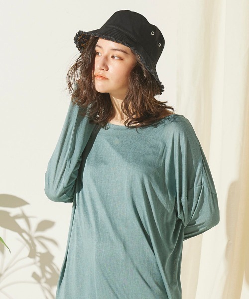 LIPSTAR（リップスター）の「≪Casselini／キャセリーニ≫リバーシブル花柄バケットハット（ハット・レディース・アイボリー/ブラック系その他・FREE）」の15枚目の写真