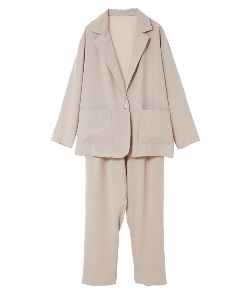 fifth（フィフス）の「ジャケット×イージーパンツセットアップ（セットアップ・レディース・スモークピンク/グレイッシュベージュ・MEDIUM）」の6枚目の写真