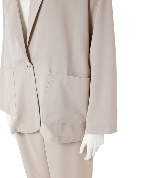 fifth（フィフス）の「ジャケット×イージーパンツセットアップ（セットアップ・レディース・スモークピンク/グレイッシュベージュ・MEDIUM）」の9枚目の写真