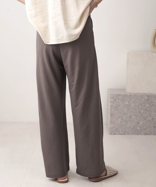 Bab(バブ)の「【WEB限定】ハイウエスト麻ライクストレートパンツ(その他パンツ・レディース・チャコールグレー/カーキ/サンドベージュ・38)」の8枚目の写真