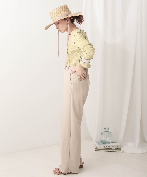Bab(バブ)の「【WEB限定】ハイウエスト麻ライクストレートパンツ(その他パンツ・レディース・チャコールグレー/カーキ/サンドベージュ・38)」の15枚目の写真