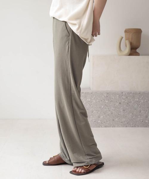 Bab(バブ)の「【WEB限定】ハイウエスト麻ライクストレートパンツ(その他パンツ・レディース・チャコールグレー/カーキ/サンドベージュ・38)」の6枚目の写真