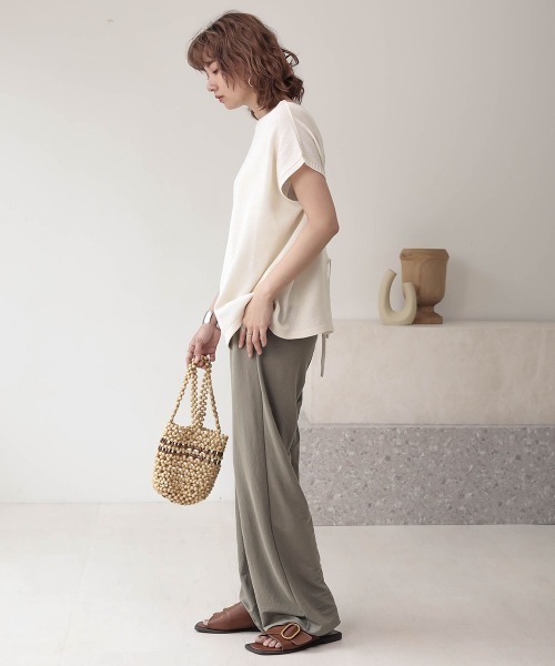 Bab(バブ)の「【WEB限定】ハイウエスト麻ライクストレートパンツ(その他パンツ・レディース・チャコールグレー/カーキ/サンドベージュ・38)」の16枚目の写真