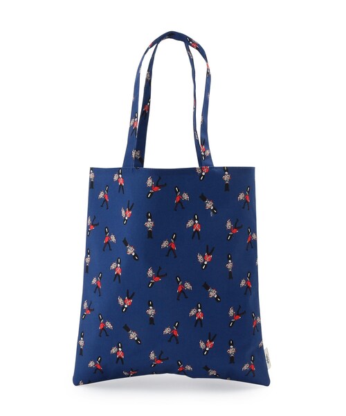 LAURA ASHLEY(ローラアシュレイ)の「ヴィンテージソルジャー柄トートバッグ(トートバッグ・レディース・ホワイト系1/ネイビー系・00)」の2枚目の写真